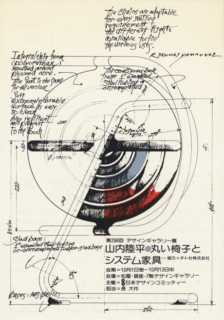 第296回デザインギャラリー1953「山内陸平・丸い椅子とシステム家具」