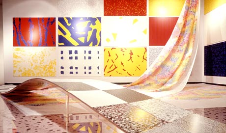 第388回デザインギャラリー1953「山本清・高橋正テキスタイルプリントワーク2人展」